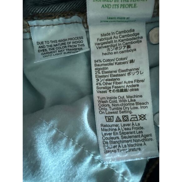 J. Crew High Rise ‘03 Super Stretch Slim‎ Jeans Dark Wash Size 32 - Picture 10 of 10